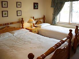 Room with a double and a single bed